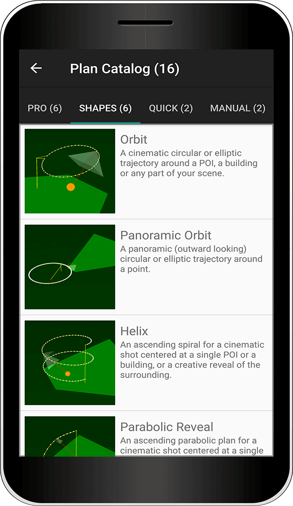 Plan catalog: Shapes